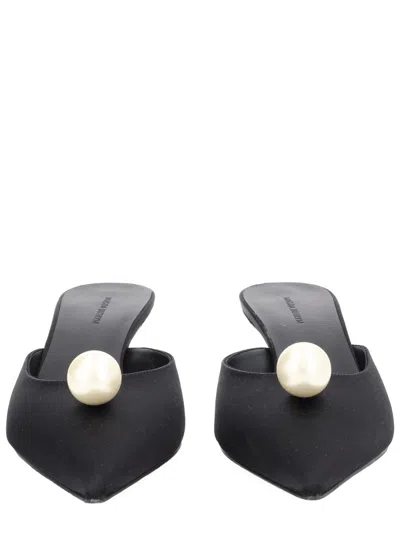 Magda Butrym Silk Pearl-embellished Mule In Black