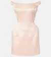 Magda Butrym Silk Satin Minidress In Pink