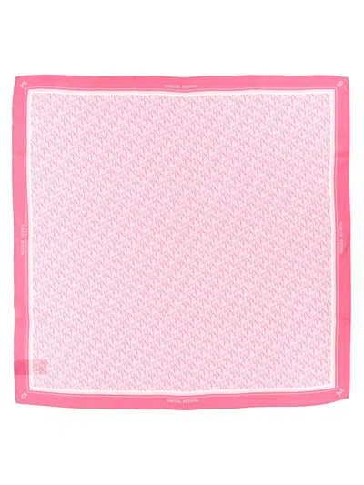Magda Butrym Monogram Silk Scarf In Pink