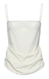 Magda Butrym Silk Tank Top In White