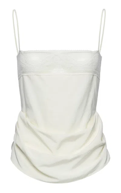 Magda Butrym Silk Tank Top In White