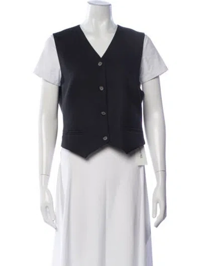 Pre-owned Magda Butrym Silk Vest In Blue