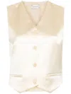 Magda Butrym Silk Waistcoat In Neutrals