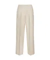 Magda Butrym Wide-leg Tailored Silk Pants In Nude