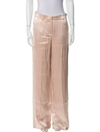 Pre-owned Magda Butrym Silk Wide Leg Pants In Pink