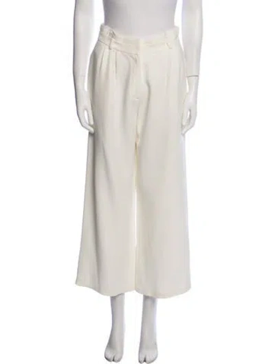Pre-owned Magda Butrym Silk Wide Leg Pants W/ Tags In Neutral