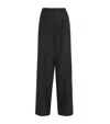 Magda Butrym Silk Wide-leg Tailored Trousers In Black