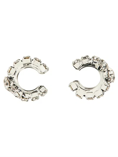 Magda Butrym Silver Brass Crystal Earrings