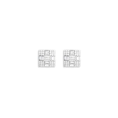 Magda Butrym Silver Brass Earrings In White