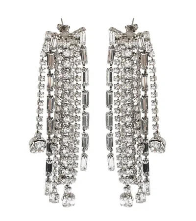 Magda Butrym Silver Crystal Chandelier Earrings