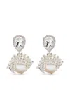 Magda Butrym Crystal-embellished Clip-on Earrings In Metallic
