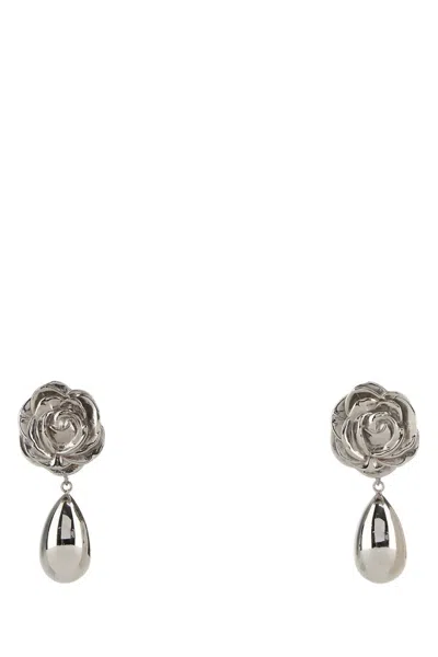 Magda Butrym Silver Metal Mini Earrings With 3 Cm Width And 6 Cm Height