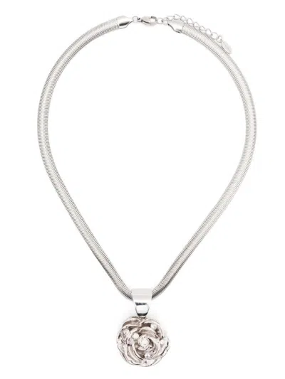 Magda Butrym Silver Necklace In Metallic