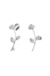 MAGDA BUTRYM SILVER ROSE CUFF EARRINGS