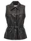 Magda Butrym Leather Belted Biker Vest