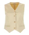 Magda Butrym Cotton Blend Vest With Adjustable Back Strap In Yellow