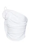 Magda Butrym Single-shoulder Pleated Top In White