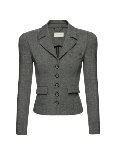 Magda Butrym Single-breasted Fitted Blazer In Gray