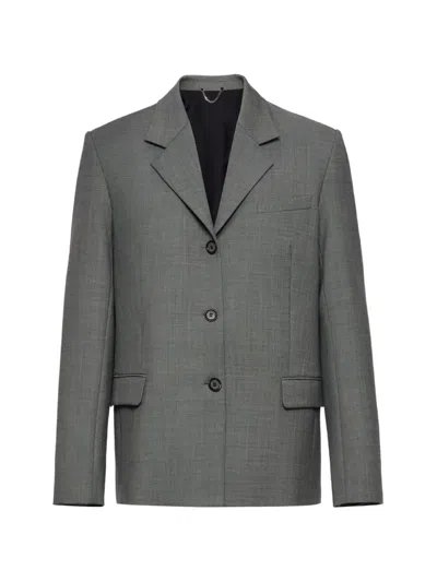 Magda Butrym Single-breasted Notched-lapels Blazer In Gray