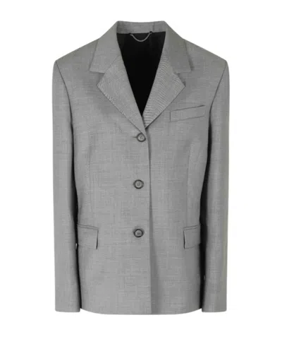 Magda Butrym Single-breasted Notched-lapels Blazer In Gray