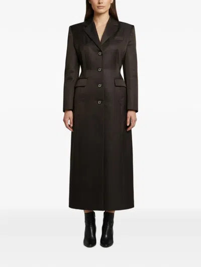 Pre-owned Magda Butrym Single-breasted Wool Coat In Black