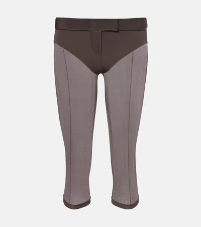 Magda Butrym Skinny Capri Pants And Briefs Set In Brown