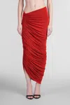 Magda Butrym Draped Midi Skirt With Intricate Ruching