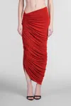 Magda Butrym Draped Midi Skirt With Intricate Ruching