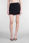 Magda Butrym Mini Draped Skirt In Black