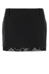 Magda Butrym Women's Silk Mini Skirt In Black