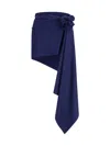 Magda Butrym Rosette Asymmetric Swim Mini Skirt In Blue