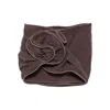 Magda Butrym Rose-detail Ruffled Skirt In Brown