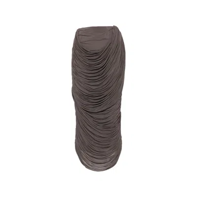 Magda Butrym Ruched Skirt In Brown