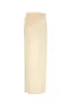 Magda Butrym Stretch Lyocell Blend Skirt Featuring Embellishments In Yellow