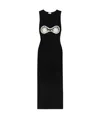 Magda Butrym Crochet-detailed Cotton Maxi Dress In Black