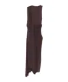 Magda Butrym Drop-waist Sheer Midi Dress In Brown