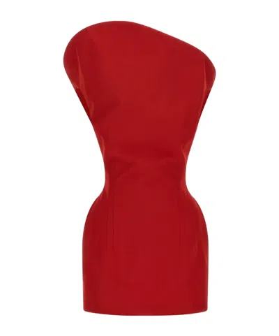 Magda Butrym Sleeveless Dress In Red