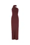 Magda Butrym Asymmetrical Scarf-detailed Dress In Red