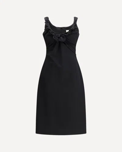 Magda Butrym Sleeveless Dress With A Draped Neckline In Black