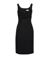 Magda Butrym Sleeveless Dress With Draped Neckline In Black In Black