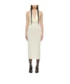 Magda Butrym Sleeveless Dress With Drooping Collar In White