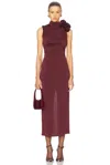 Magda Butrym Sleeveless Midi Dress In Bordeaux