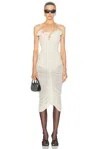 Magda Butrym Sleeveless Sheer Midi Dress In Beige