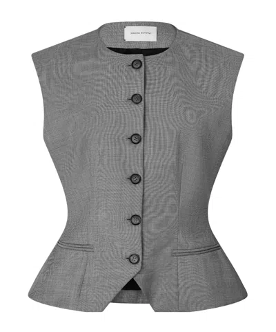 Magda Butrym Sleeveless Tailored Waistcoat In Gray