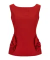 Magda Butrym Sleeveless Vest In Red