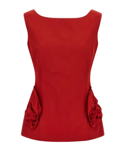 Magda Butrym Sleeveless Vest In Red