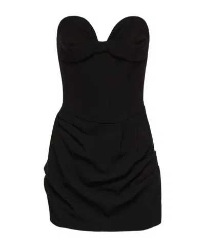 Magda Butrym Sweetheart Corset Minidress In Black