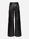 Magda Butrym Wide-leg Tailored Leather Pants In Black