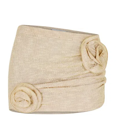 Magda Butrym Slimming Mini Skirt In Nude