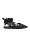 Magda Butrym Slingback Lace Ballet Flats In Black